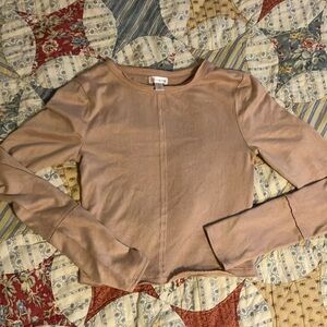 Cropped long sleeve top, small